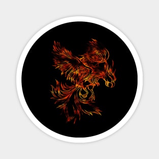 Phoenix bird reborn from the ashes Magnet